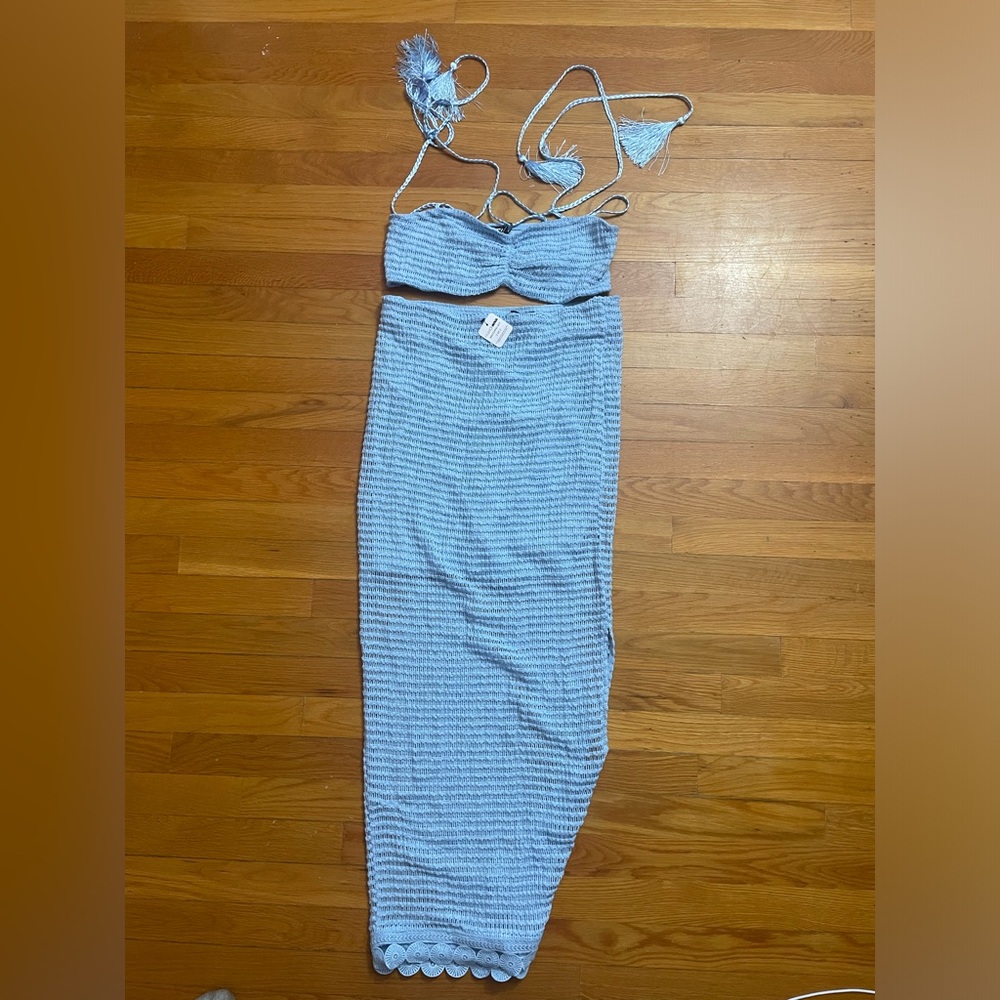 Fashion Nova Light Blue Knit Set